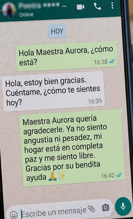 Agradecimiento por limpieza espiritual